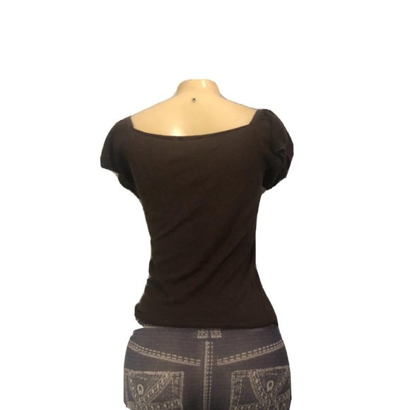 🔥5/$30 Elie Tahari Sz M Women Off Shoulder Shirt - Picture 2 of 3